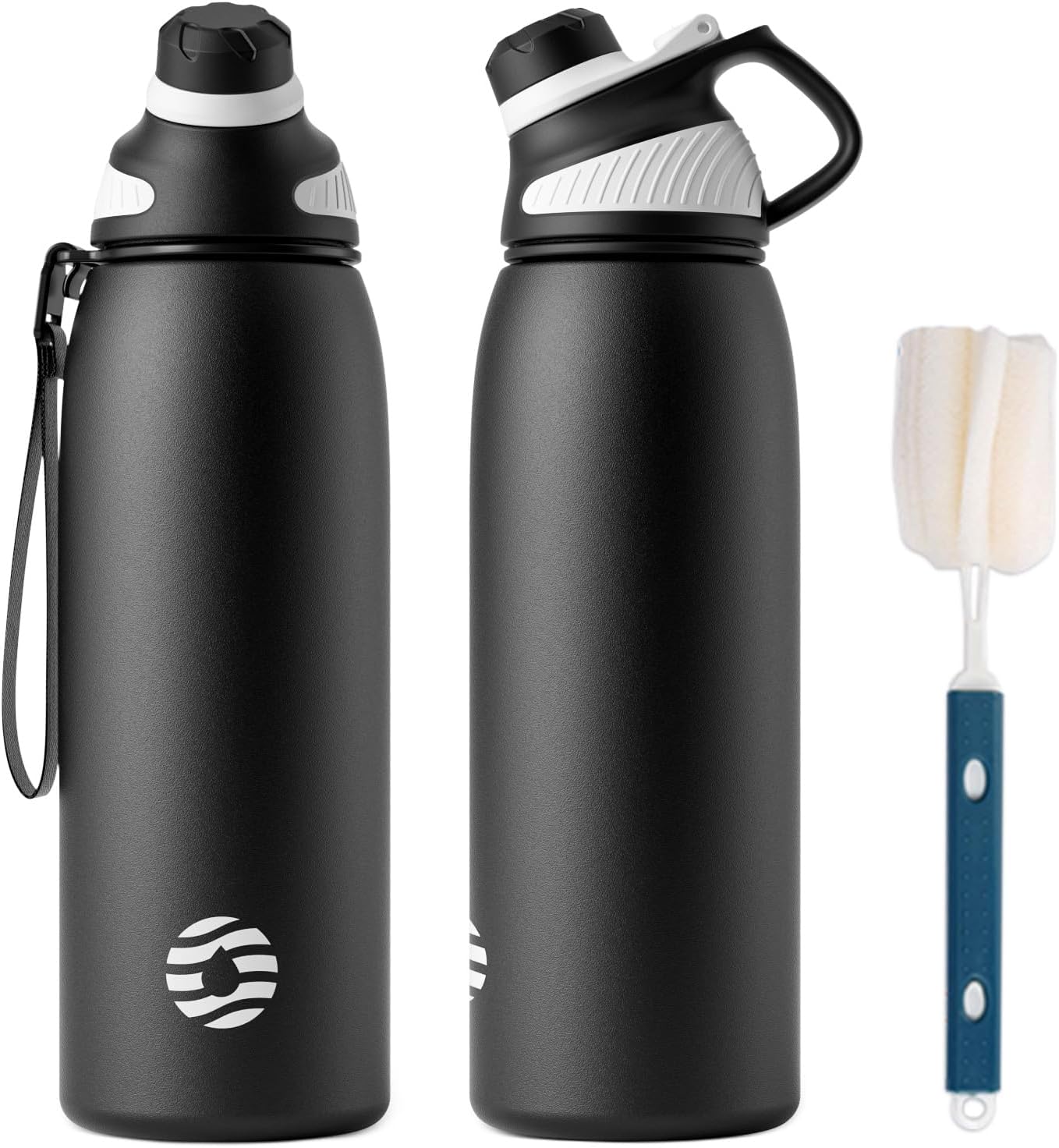 Fjbottle RVS Waterfles Sport met Magnetische Dop – 1500ml, 1000ml, 800ml, 600ml, 400ml – BPA-vrij & Lekvrij – Geschikt voor Koolzuur – Thermosfles voor School, Fitness, Kinderen
