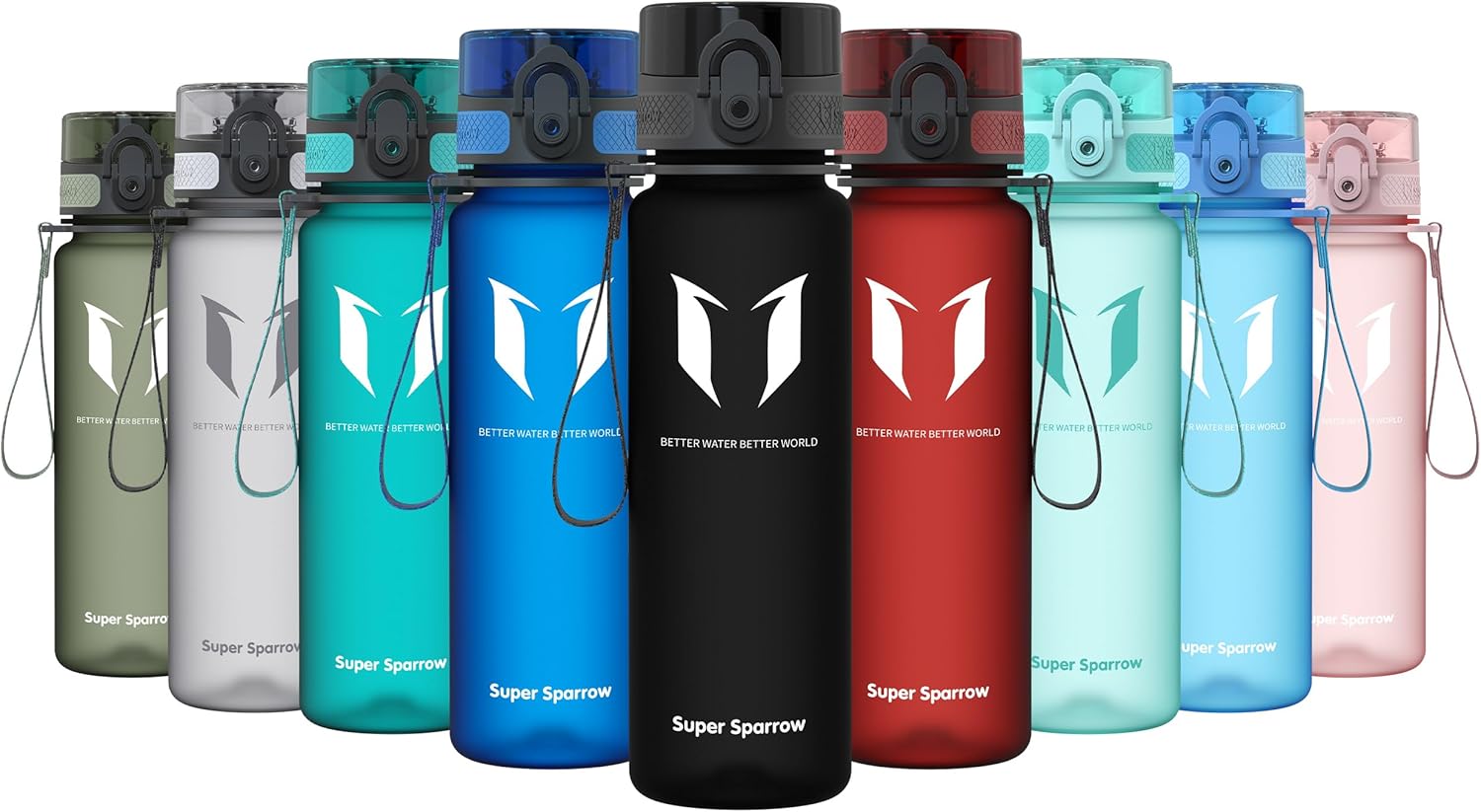 Super Sparrow Waterfles Sport 750ml – BPA-vrije Tritan Drinkfles, Lekvrij & Morsvrij – Lichtgewicht Herbruikbare Sportfles voor Fitness, Gym, Fietsen en Outdoor