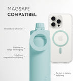 Magnetische drinkfles Magnet'O WELL & BODY 750 mL | Sportfles compatibel MagSafe, Roestvrij staal, BPA-vrij, isotherm | Fitnessstatief, verstelbare hoek, crossfit, yoga [BLAUW]