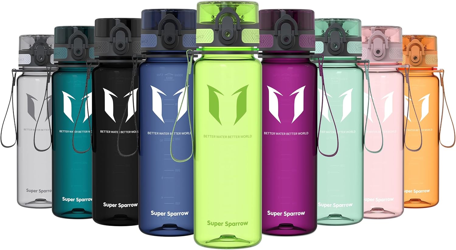 Super Sparrow Waterfles Sport 750ml – BPA-vrije Tritan Drinkfles, Lekvrij & Morsvrij – Lichtgewicht Herbruikbare Sportfles voor Fitness, Gym, Fietsen en Outdoor
