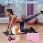 Flintronic Yoga-kniebeschermer, set van 2 antislip, yogamat, yoga-steunkussen, sportbalanskussen, comfortabele lichtgewicht ondersteuning voor knieën, handen, polsen en ellebogen - 20 x 20 cm, met