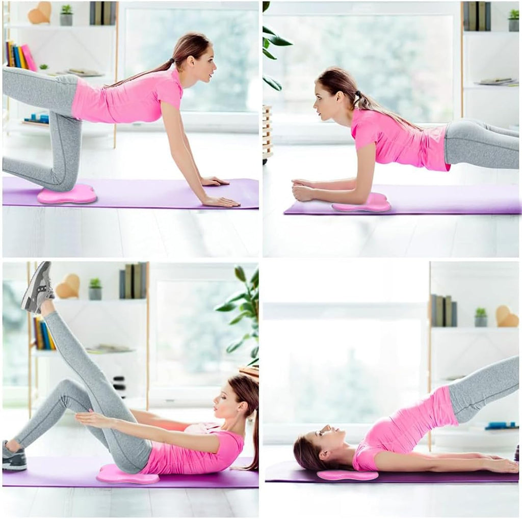Flintronic Yoga-kniebeschermer, set van 2 antislip, yogamat, yoga-steunkussen, sportbalanskussen, comfortabele lichtgewicht ondersteuning voor knieën, handen, polsen en ellebogen - 20 x 20 cm, met