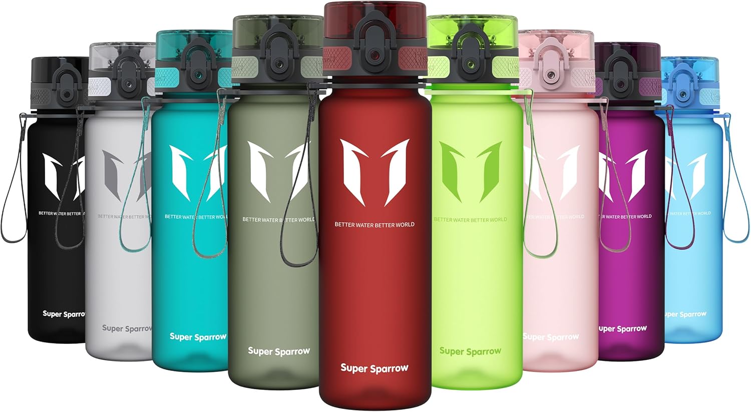 Super Sparrow Waterfles Sport 750ml – BPA-vrije Tritan Drinkfles, Lekvrij & Morsvrij – Lichtgewicht Herbruikbare Sportfles voor Fitness, Gym, Fietsen en Outdoor