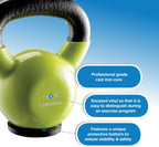 bintiva Kettlebells - professionele kwaliteit, vinyl gecoat, massief gietijzeren gewichten met een speciale beschermende bodem
