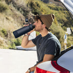 Fjbottle Thermosfles met rietje, magnetische handgreep voor telefoon + dubbel drinksysteem, sportfles, 1 l/700/600 ml, opening met 1 klik, BPA-vrij, lekvrij, voor fitnessstudio, yoga