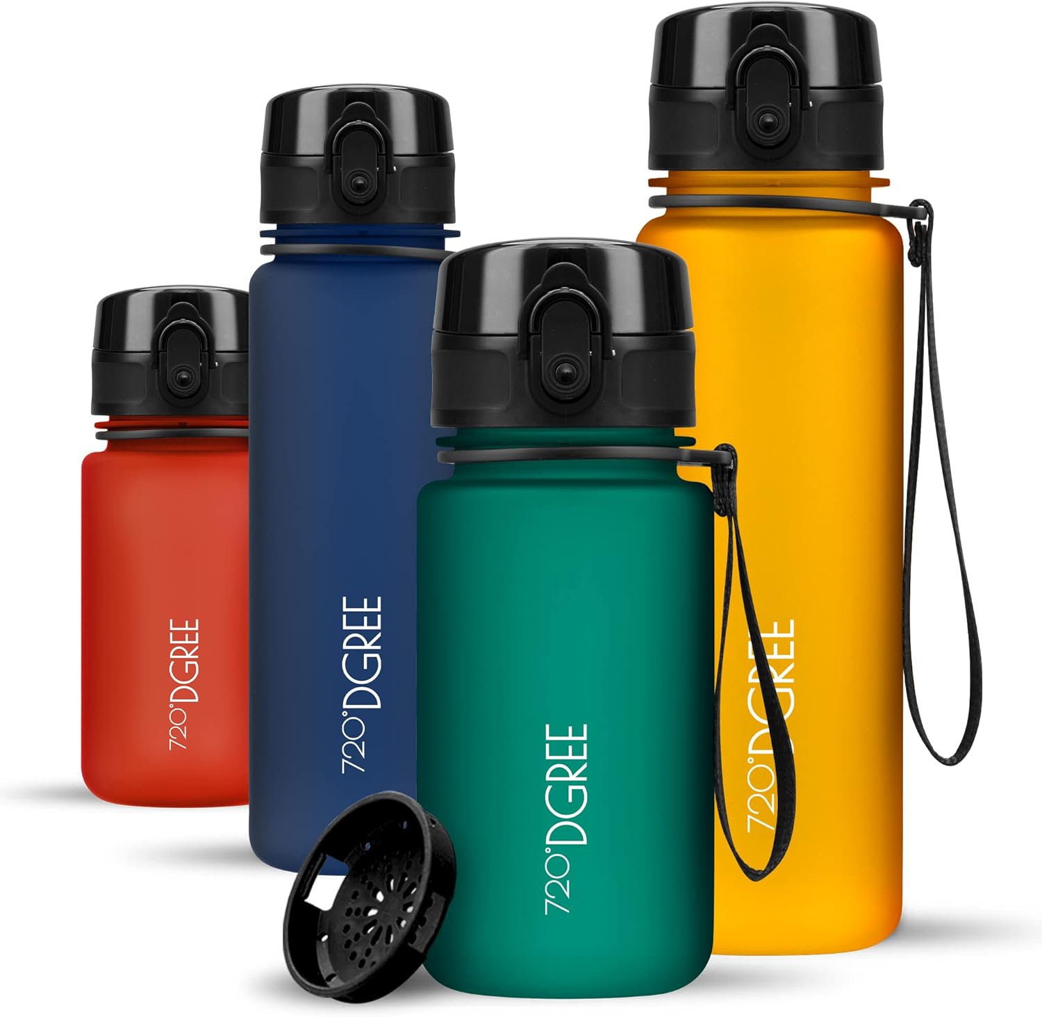 720°DGREE uberBottle Drinkfles, waterfles + fruitzeef, 350 ml, 500 ml, 650 ml, 1 l, 1,5 l, 2 l, BPA-vrij, waterdicht, lekvrij, herbruikbaar, licht, ideaal voor school, sport, fitness, fitnessstudio