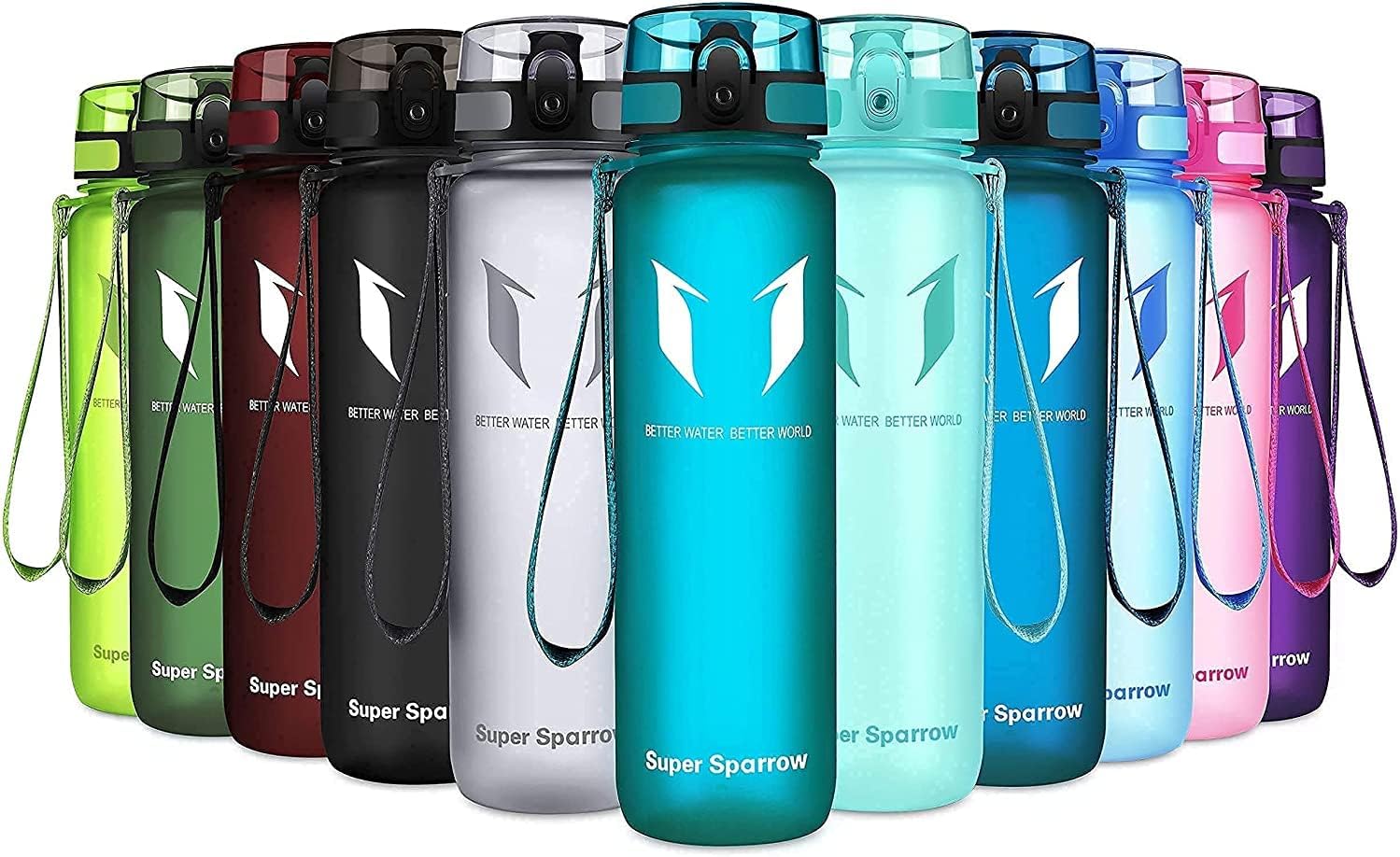 Super Sparrow Waterfles Sport 750ml – BPA-vrije Tritan Drinkfles, Lekvrij & Morsvrij – Lichtgewicht Herbruikbare Sportfles voor Fitness, Gym, Fietsen en Outdoor