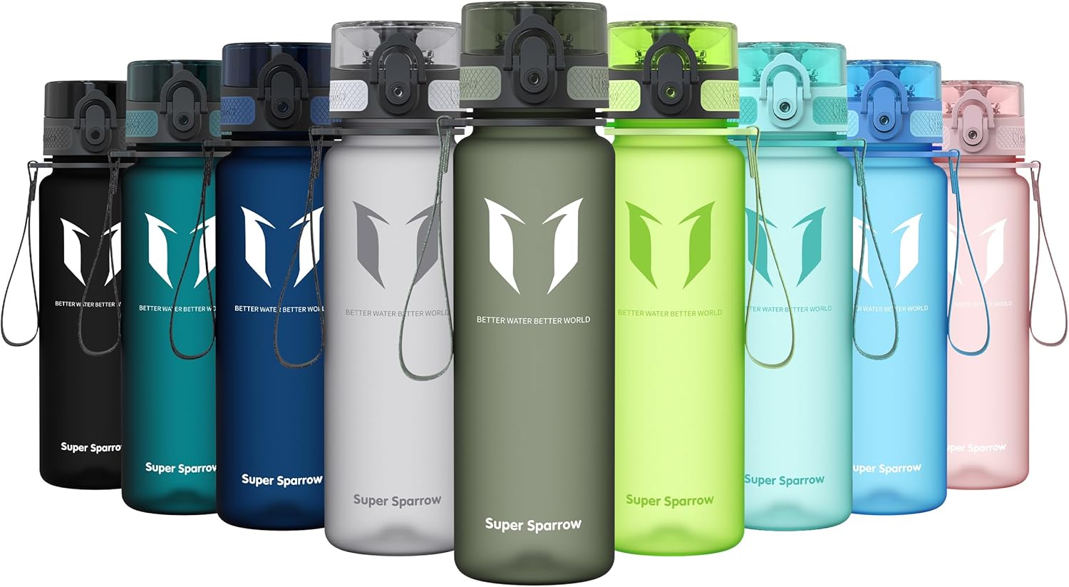 Super Sparrow Waterfles Sport 750ml – BPA-vrije Tritan Drinkfles, Lekvrij & Morsvrij – Lichtgewicht Herbruikbare Sportfles voor Fitness, Gym, Fietsen en Outdoor