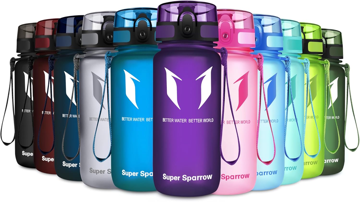 Super Sparrow Waterfles Sport 750ml – BPA-vrije Tritan Drinkfles, Lekvrij & Morsvrij – Lichtgewicht Herbruikbare Sportfles voor Fitness, Gym, Fietsen en Outdoor