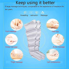 Air Compression Leg Massager System door Sequential Compression Device, Compression Pump, Recovery Boots, Blood Circulation Machine, Home and Office Use (Color : 2 arm and machine, Size : 6 cavity)