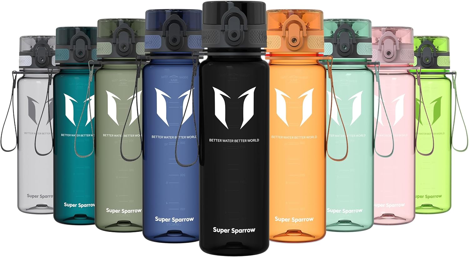Super Sparrow Waterfles Sport 750ml – BPA-vrije Tritan Drinkfles, Lekvrij & Morsvrij – Lichtgewicht Herbruikbare Sportfles voor Fitness, Gym, Fietsen en Outdoor