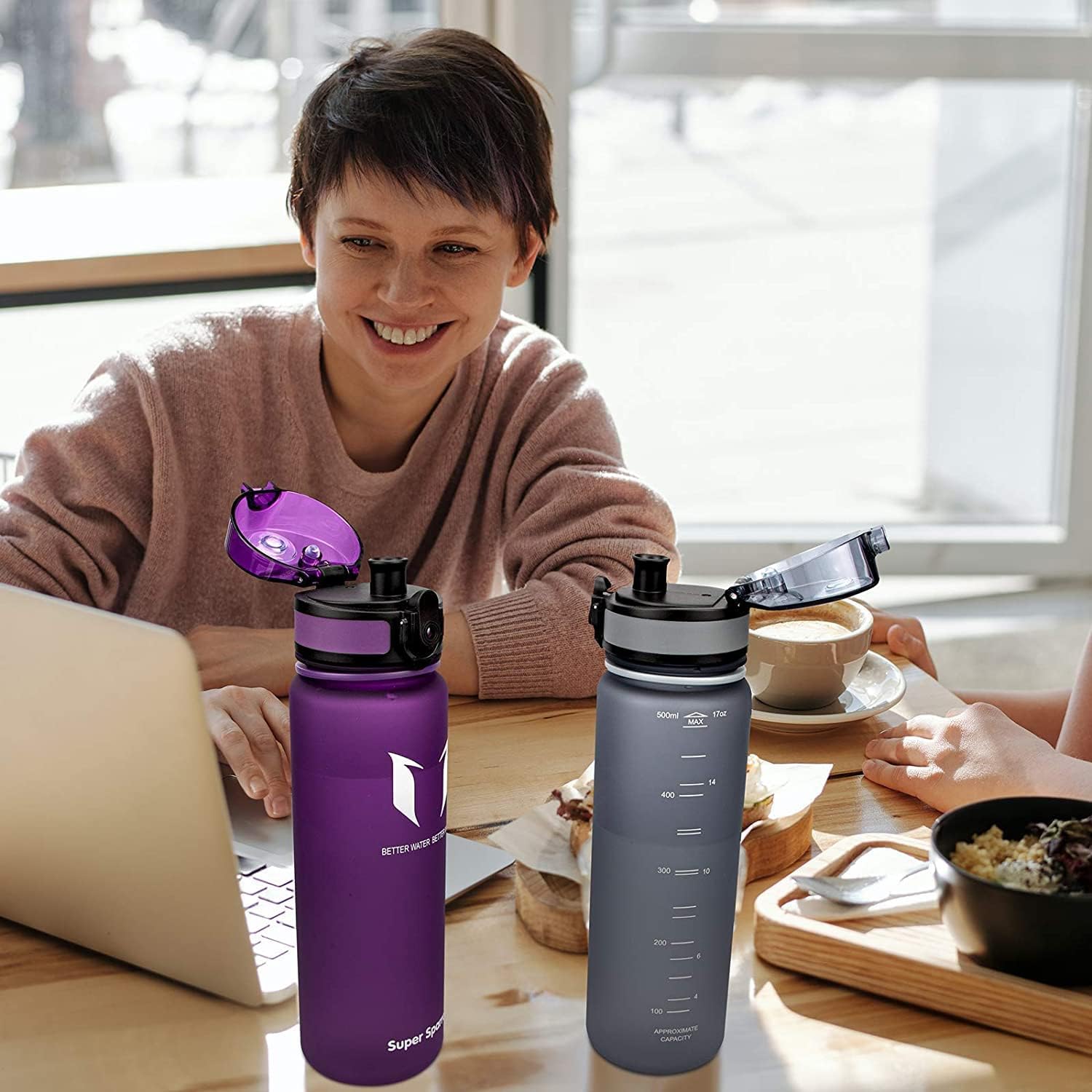 Super Sparrow Waterfles Sport 750ml – BPA-vrije Tritan Drinkfles, Lekvrij & Morsvrij – Lichtgewicht Herbruikbare Sportfles voor Fitness, Gym, Fietsen en Outdoor