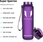 Super Sparrow Waterfles Sport 750ml – BPA-vrije Tritan Drinkfles, Lekvrij & Morsvrij – Lichtgewicht Herbruikbare Sportfles voor Fitness, Gym, Fietsen en Outdoor