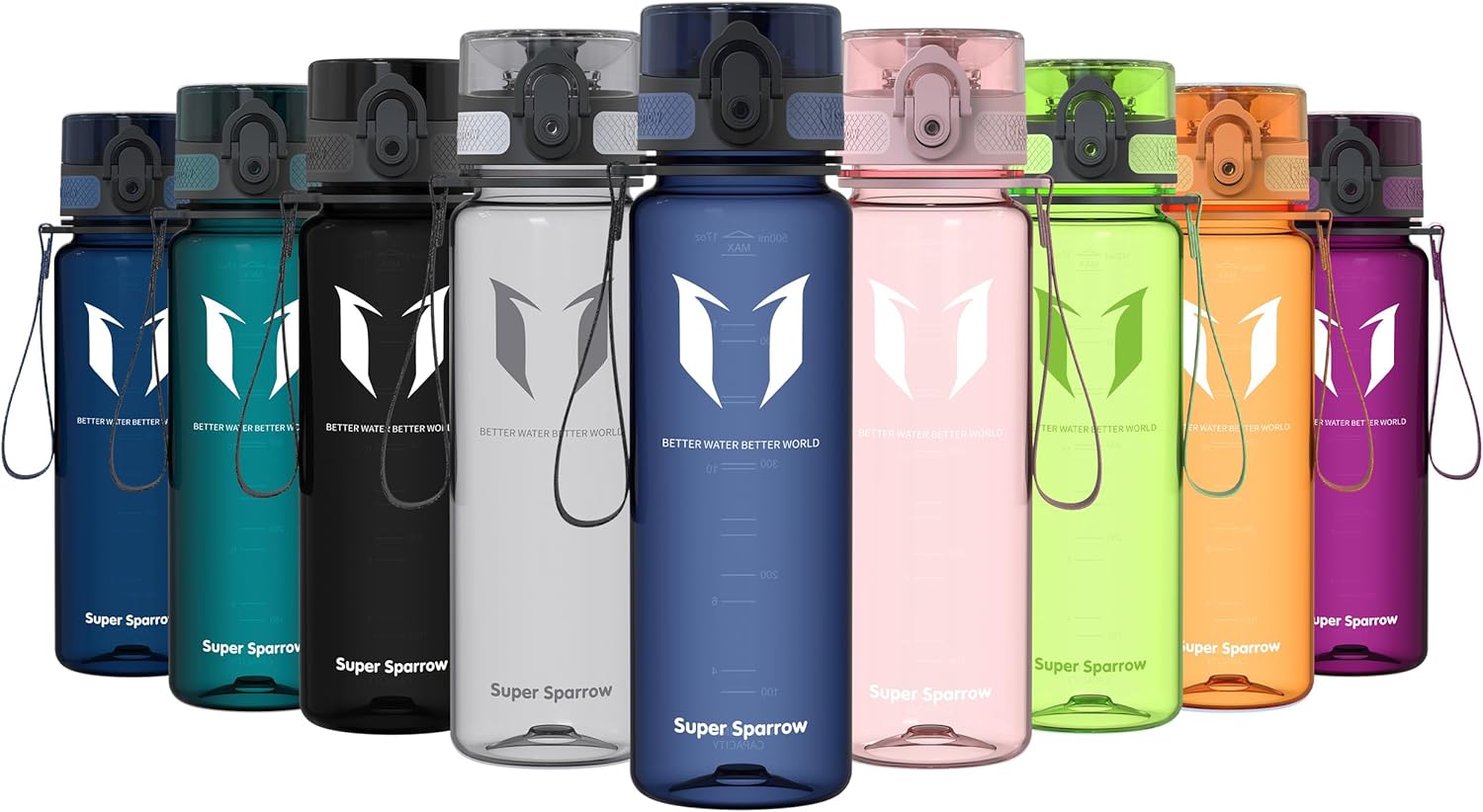 Super Sparrow Waterfles Sport 750ml – BPA-vrije Tritan Drinkfles, Lekvrij & Morsvrij – Lichtgewicht Herbruikbare Sportfles voor Fitness, Gym, Fietsen en Outdoor