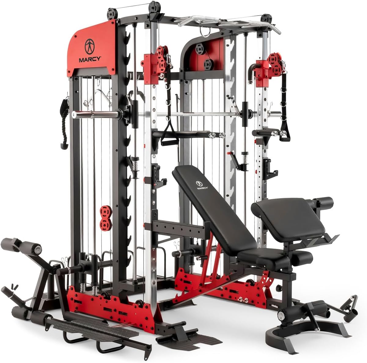 Marcy Pro Deluxe Smith Cage Home Gym Systeem voor Gewichtstraining SM-7553