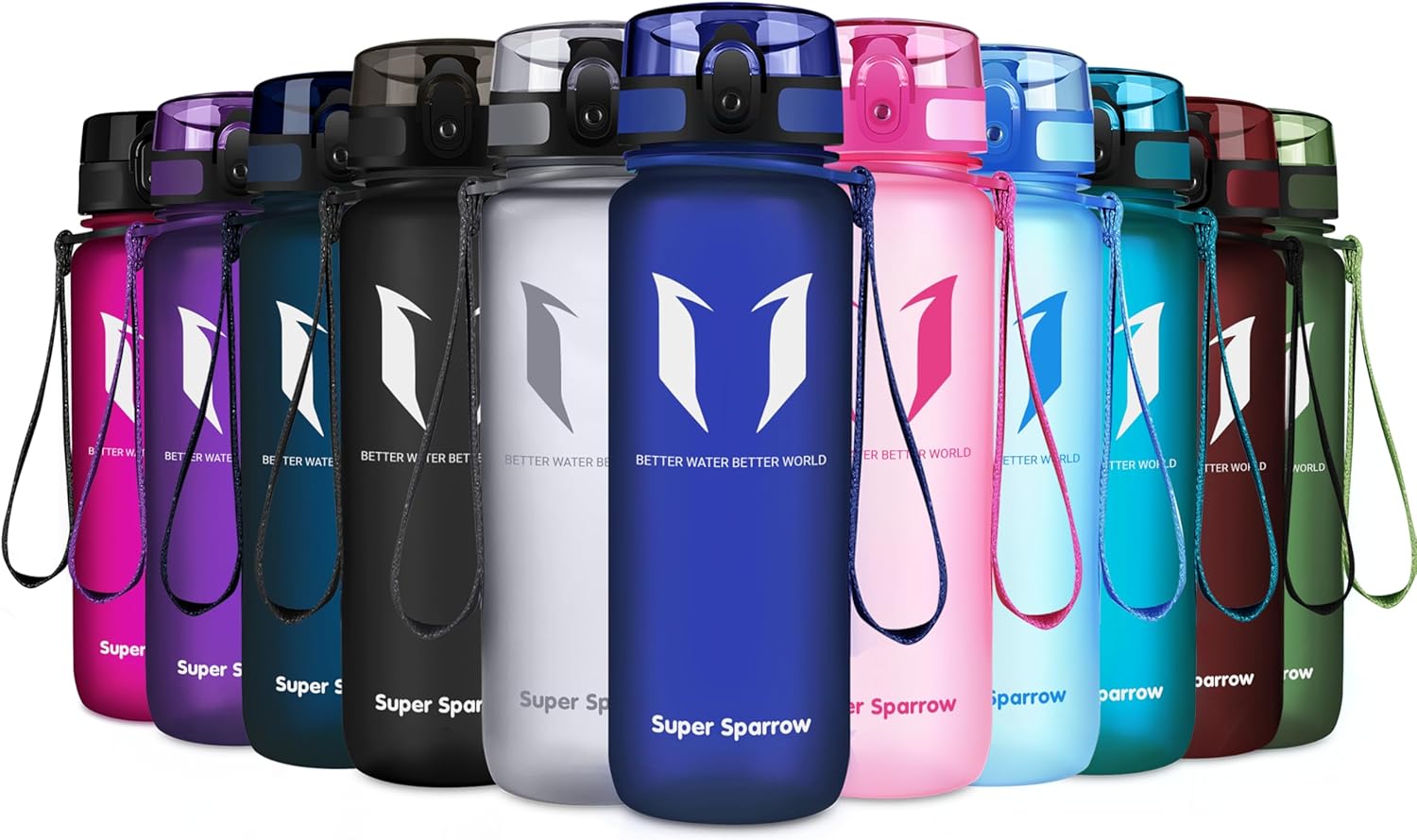 Super Sparrow Waterfles Sport 750ml – BPA-vrije Tritan Drinkfles, Lekvrij & Morsvrij – Lichtgewicht Herbruikbare Sportfles voor Fitness, Gym, Fietsen en Outdoor