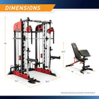 Marcy Pro Deluxe Smith Cage Home Gym Systeem voor Gewichtstraining SM-7553