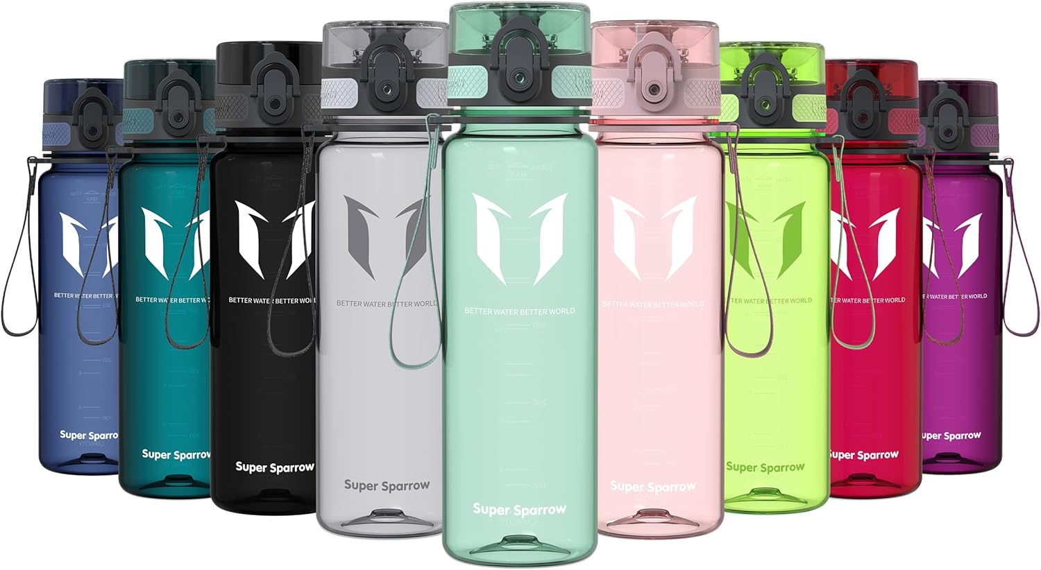 Super Sparrow Waterfles Sport 750ml – BPA-vrije Tritan Drinkfles, Lekvrij & Morsvrij – Lichtgewicht Herbruikbare Sportfles voor Fitness, Gym, Fietsen en Outdoor