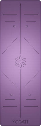 YOGATI – milieuvriendelijke yogamat - TPE, non-slip en dikke yogamat. Yoga Matten met Body Alignment Lines. Perfect Pilates Mat voor workout oefening, Gym en Fitness.