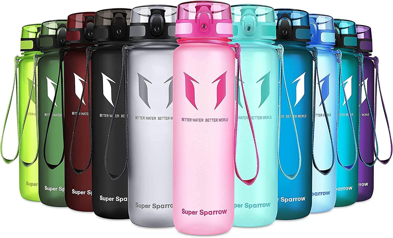 Super Sparrow Waterfles Sport 750ml – BPA-vrije Tritan Drinkfles, Lekvrij & Morsvrij – Lichtgewicht Herbruikbare Sportfles voor Fitness, Gym, Fietsen en Outdoor