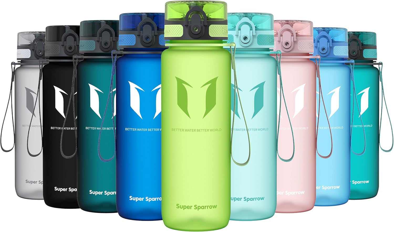 Super Sparrow Waterfles Sport 750ml – BPA-vrije Tritan Drinkfles, Lekvrij & Morsvrij – Lichtgewicht Herbruikbare Sportfles voor Fitness, Gym, Fietsen en Outdoor