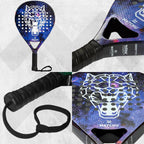 MATCHU - Padel racket - Inclusief een draagtas - 100% carbon frame, fiberglasse toplaag en zacht EVA foam - 3D grip technologie