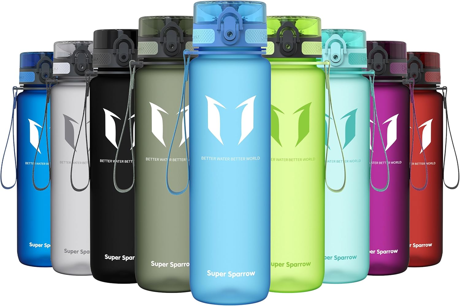 Super Sparrow Waterfles Sport 750ml – BPA-vrije Tritan Drinkfles, Lekvrij & Morsvrij – Lichtgewicht Herbruikbare Sportfles voor Fitness, Gym, Fietsen en Outdoor