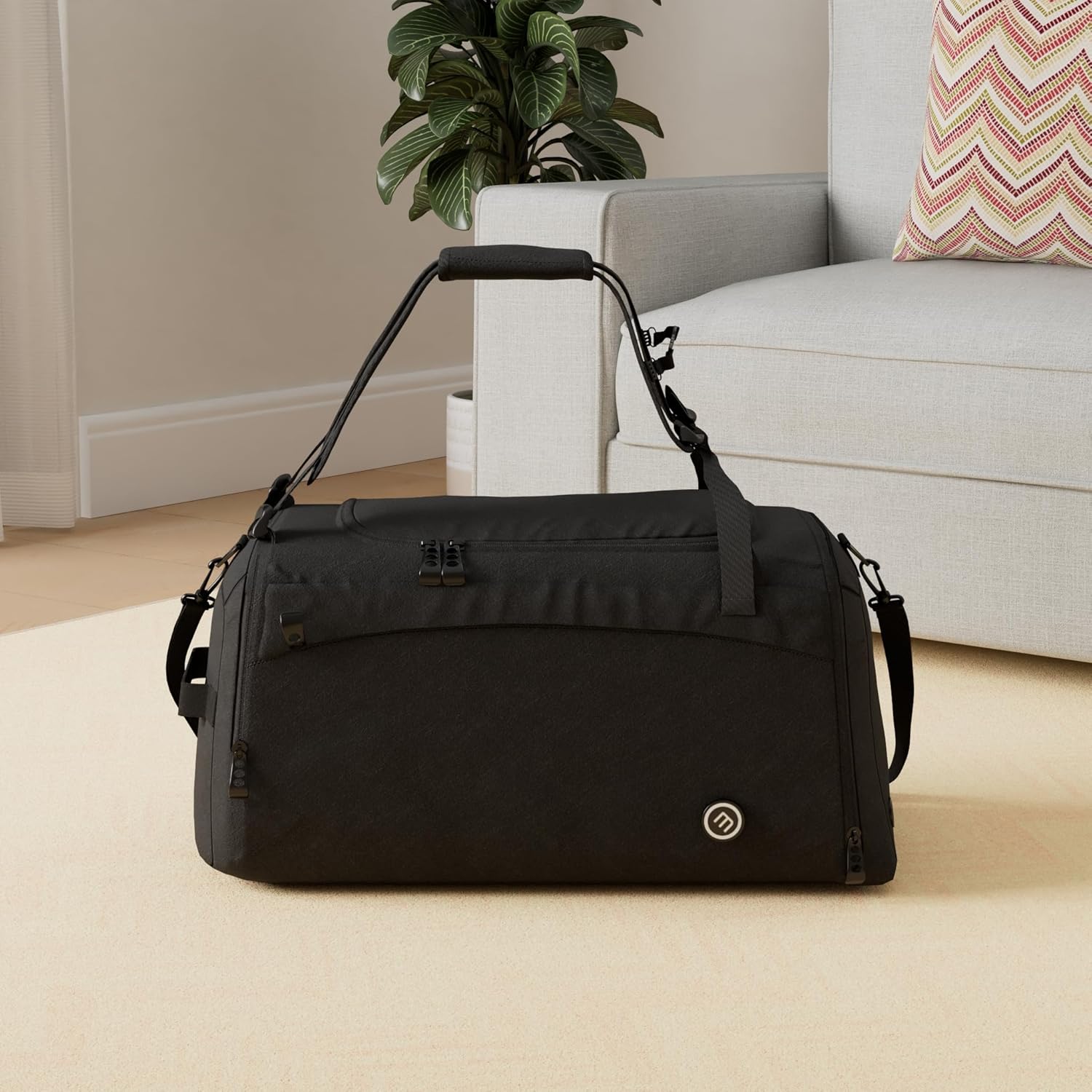 Sporttas Gymbag Reistas 40L / 60L | Trainingstas met Rugzak-Functie Schoenencompartiment Vak voor natte Kleding | Sportrugzak Fitness Tas Weekender Zwemtas Duffelbag Sportzak Fitnesszak Sportbag Heren