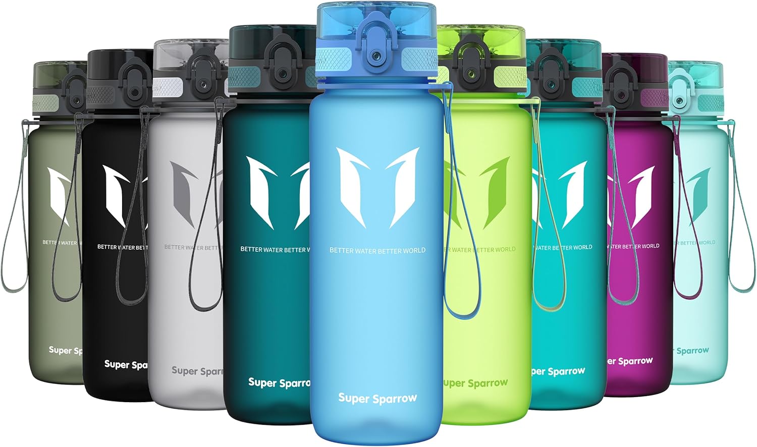 Super Sparrow Waterfles Sport 750ml – BPA-vrije Tritan Drinkfles, Lekvrij & Morsvrij – Lichtgewicht Herbruikbare Sportfles voor Fitness, Gym, Fietsen en Outdoor