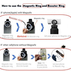 Megnetic geïsoleerde sportwaterfles met 360° draaibaar statief Telefoonhouder Compatibel met Magsafe. Niet verkocht of gemaakt door Magsafe(beige, 623 g)