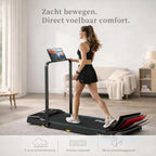 Walking Pad/loopband voor thuis, inklapbaar, 3-in-1 mini-loopband met handgreep, stil en plat, tot 120 kg, geschikt voor bureau en thuiskantoor, senioren en revalidatie, FunLife F1