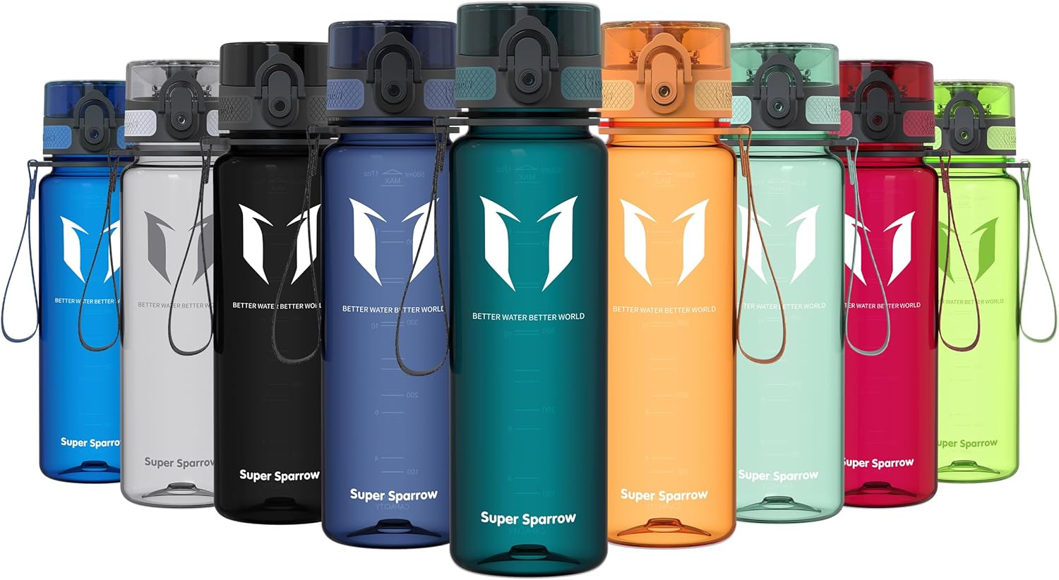 Super Sparrow Waterfles Sport 750ml – BPA-vrije Tritan Drinkfles, Lekvrij & Morsvrij – Lichtgewicht Herbruikbare Sportfles voor Fitness, Gym, Fietsen en Outdoor