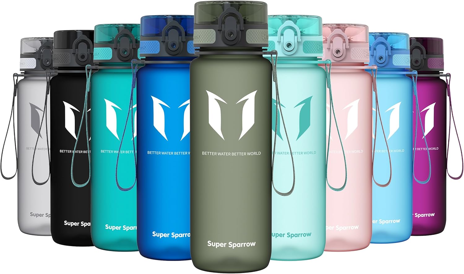 Super Sparrow Waterfles Sport 750ml – BPA-vrije Tritan Drinkfles, Lekvrij & Morsvrij – Lichtgewicht Herbruikbare Sportfles voor Fitness, Gym, Fietsen en Outdoor