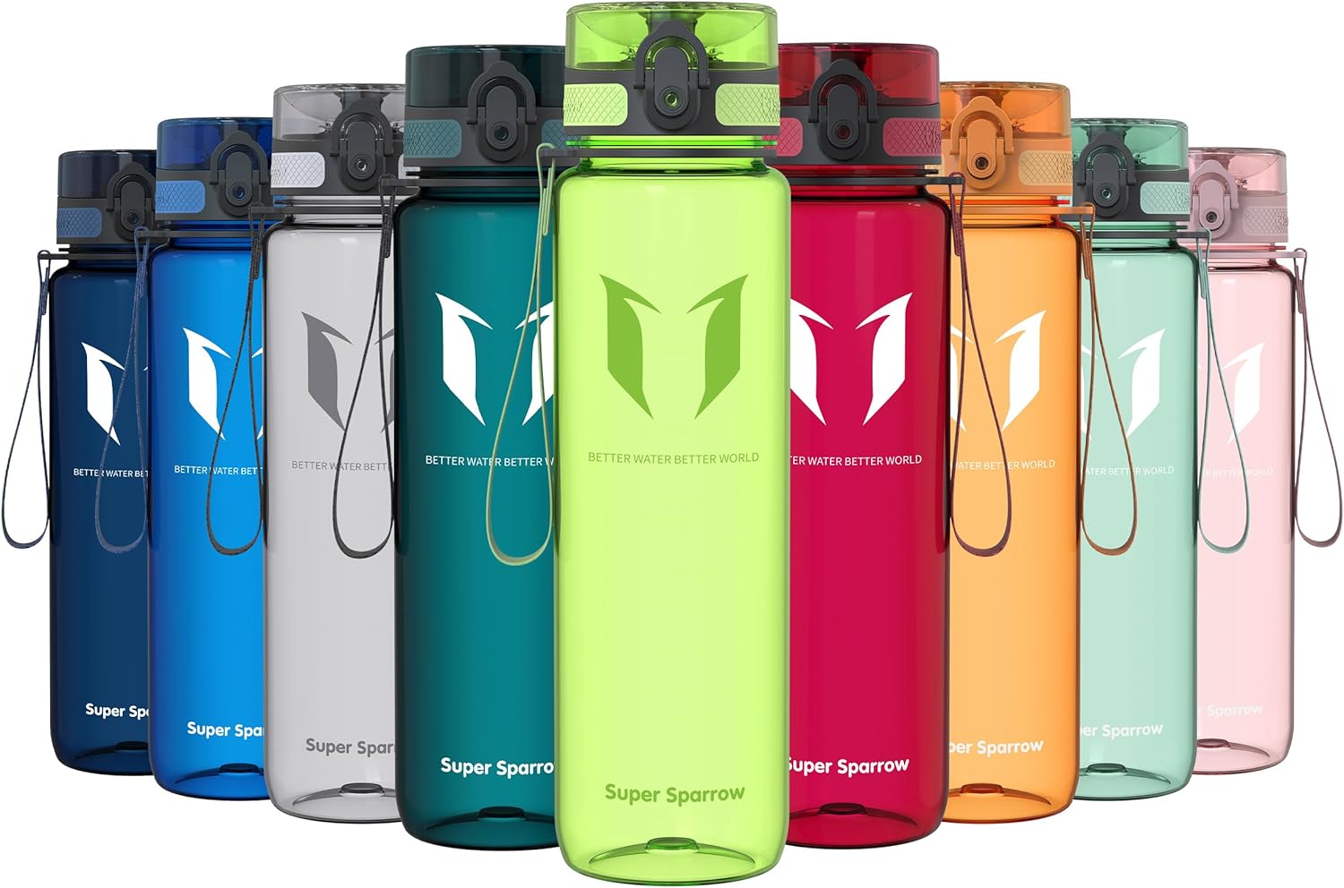 Super Sparrow Waterfles Sport 750ml – BPA-vrije Tritan Drinkfles, Lekvrij & Morsvrij – Lichtgewicht Herbruikbare Sportfles voor Fitness, Gym, Fietsen en Outdoor