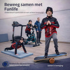 Walking Pad/loopband voor thuis, inklapbaar, 3-in-1 mini-loopband met handgreep, stil en plat, tot 120 kg, geschikt voor bureau en thuiskantoor, senioren en revalidatie, FunLife F1