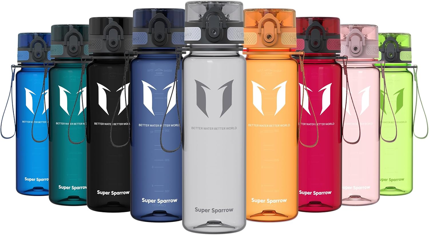 Super Sparrow Waterfles Sport 750ml – BPA-vrije Tritan Drinkfles, Lekvrij & Morsvrij – Lichtgewicht Herbruikbare Sportfles voor Fitness, Gym, Fietsen en Outdoor