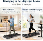Walking Pad/loopband voor thuis, inklapbaar, 3-in-1 mini-loopband met handgreep, stil en plat, tot 120 kg, geschikt voor bureau en thuiskantoor, senioren en revalidatie, FunLife F1