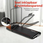 Walking Pad/loopband voor thuis, inklapbaar, 3-in-1 mini-loopband met handgreep, stil en plat, tot 120 kg, geschikt voor bureau en thuiskantoor, senioren en revalidatie, FunLife F1