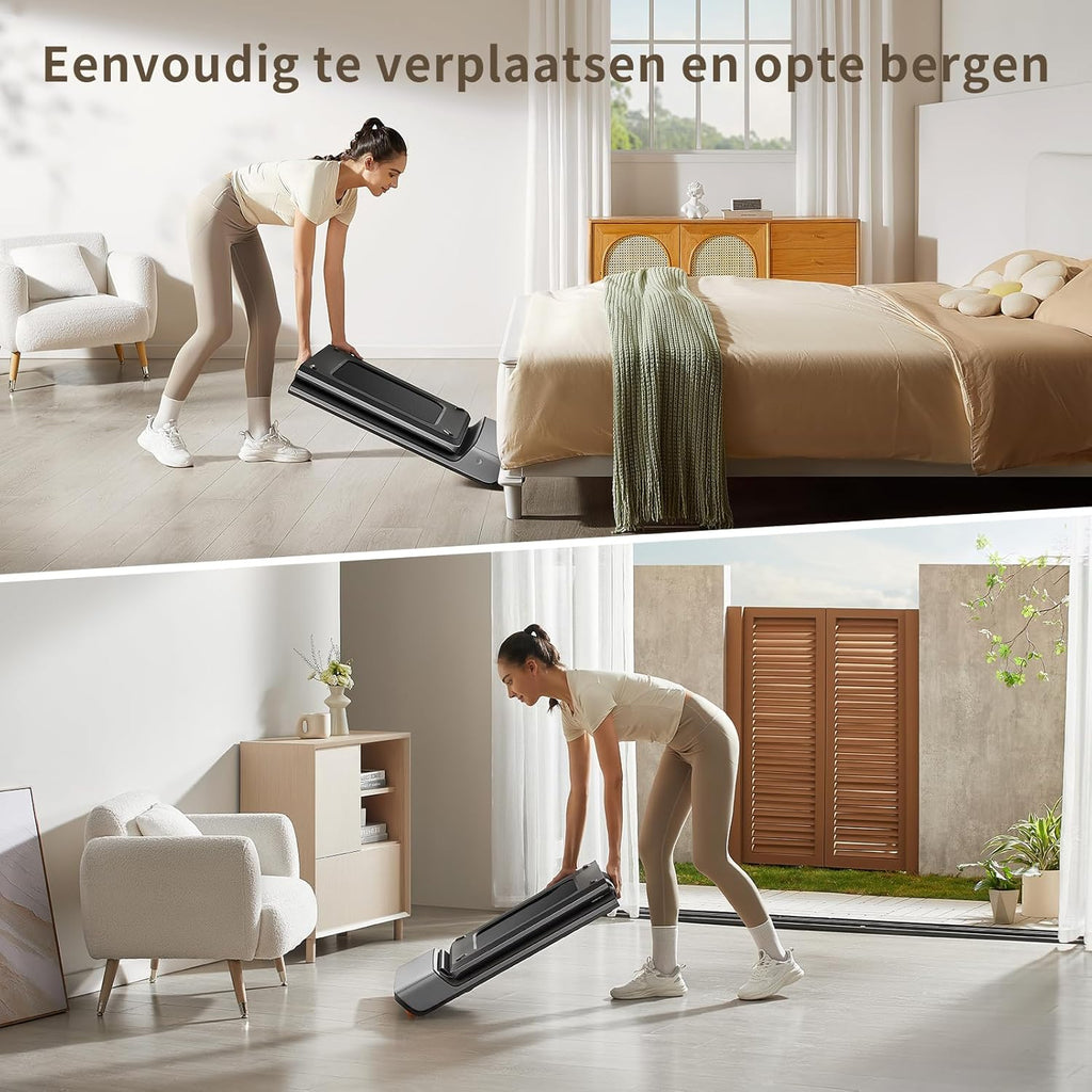 Walkingpad P1 loopband inklapbaar, walking pad 120×41,5 cm met APP afstandsbediening, opvouwbaar loopband voor thuis bureau 0,5-6km/u