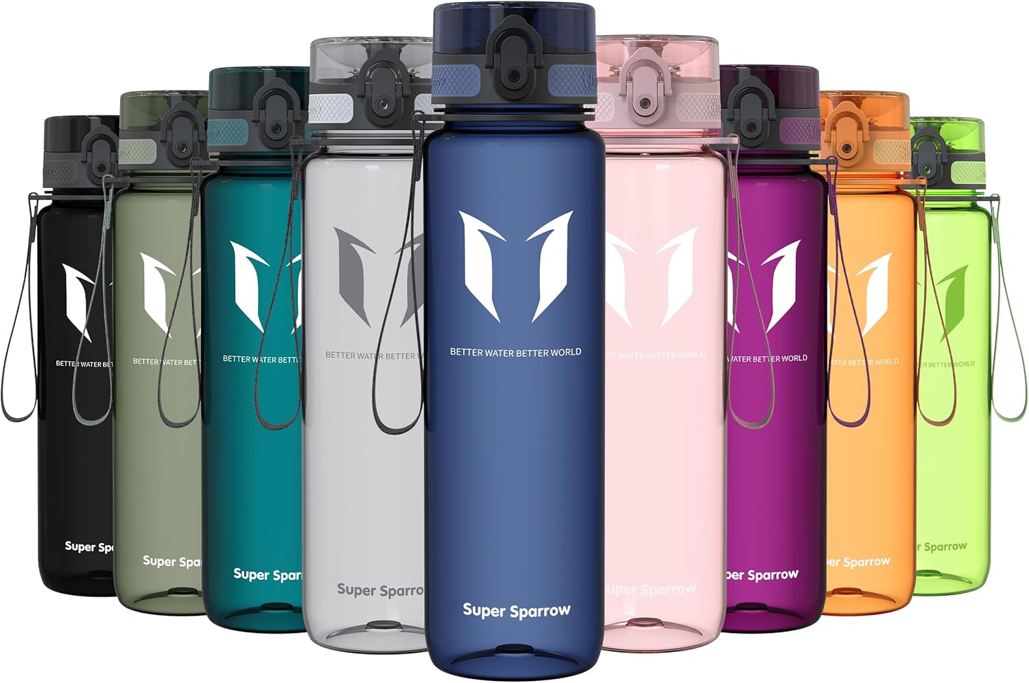 Super Sparrow Waterfles Sport 750ml – BPA-vrije Tritan Drinkfles, Lekvrij & Morsvrij – Lichtgewicht Herbruikbare Sportfles voor Fitness, Gym, Fietsen en Outdoor