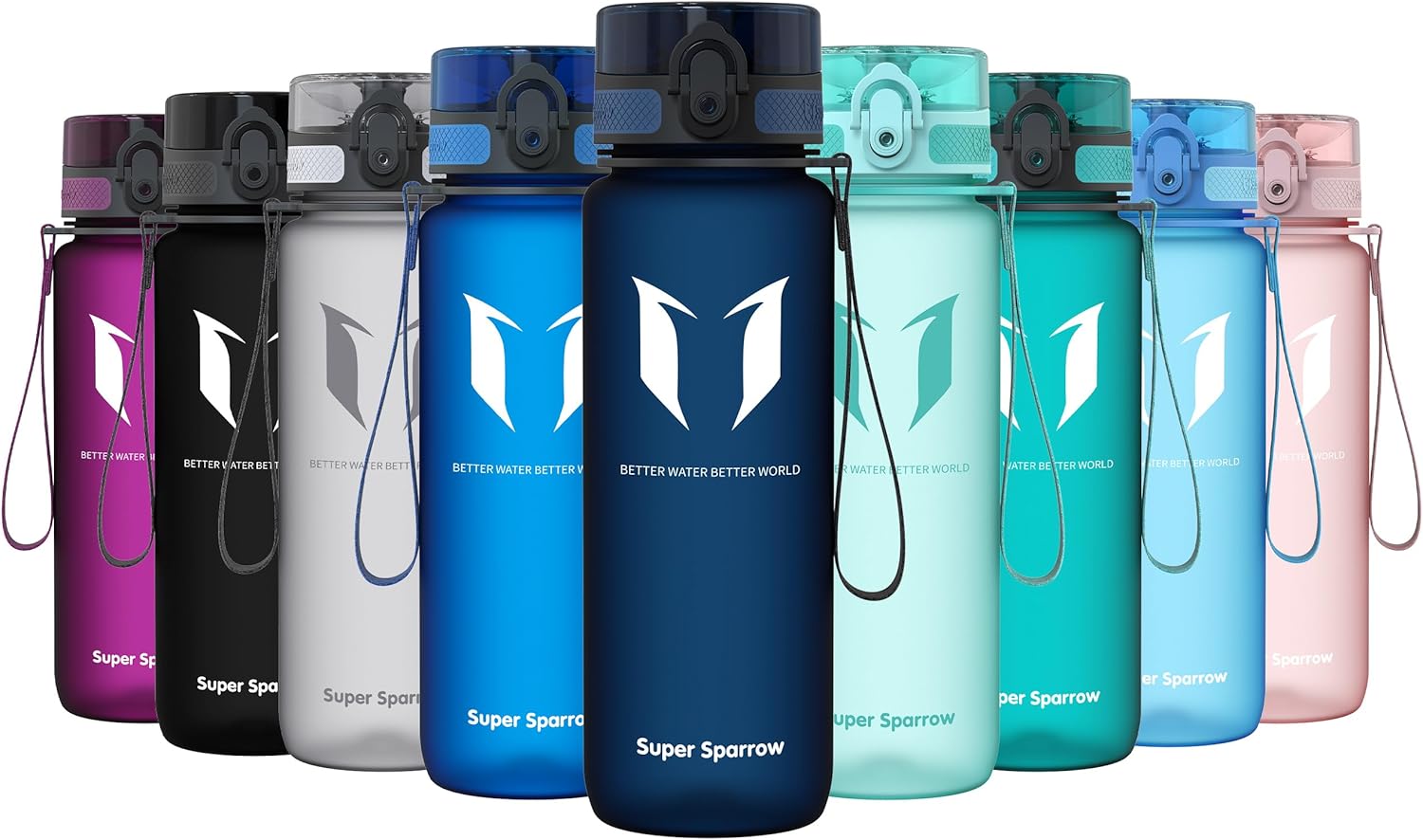 Super Sparrow Waterfles Sport 750ml – BPA-vrije Tritan Drinkfles, Lekvrij & Morsvrij – Lichtgewicht Herbruikbare Sportfles voor Fitness, Gym, Fietsen en Outdoor