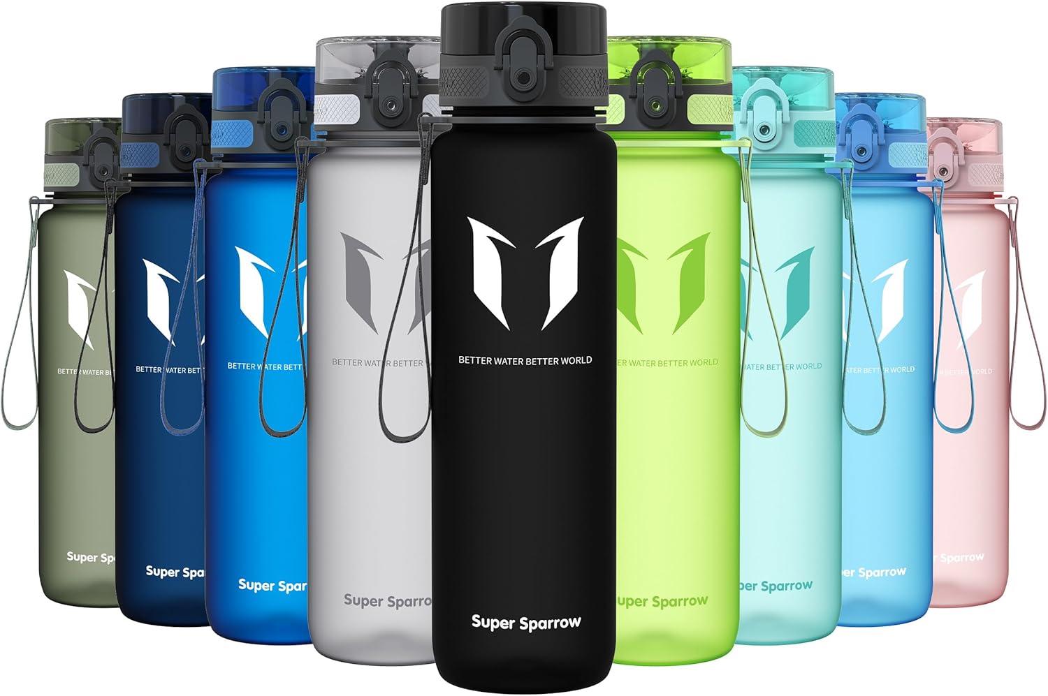 Super Sparrow Waterfles Sport 750ml – BPA-vrije Tritan Drinkfles, Lekvrij & Morsvrij – Lichtgewicht Herbruikbare Sportfles voor Fitness, Gym, Fietsen en Outdoor