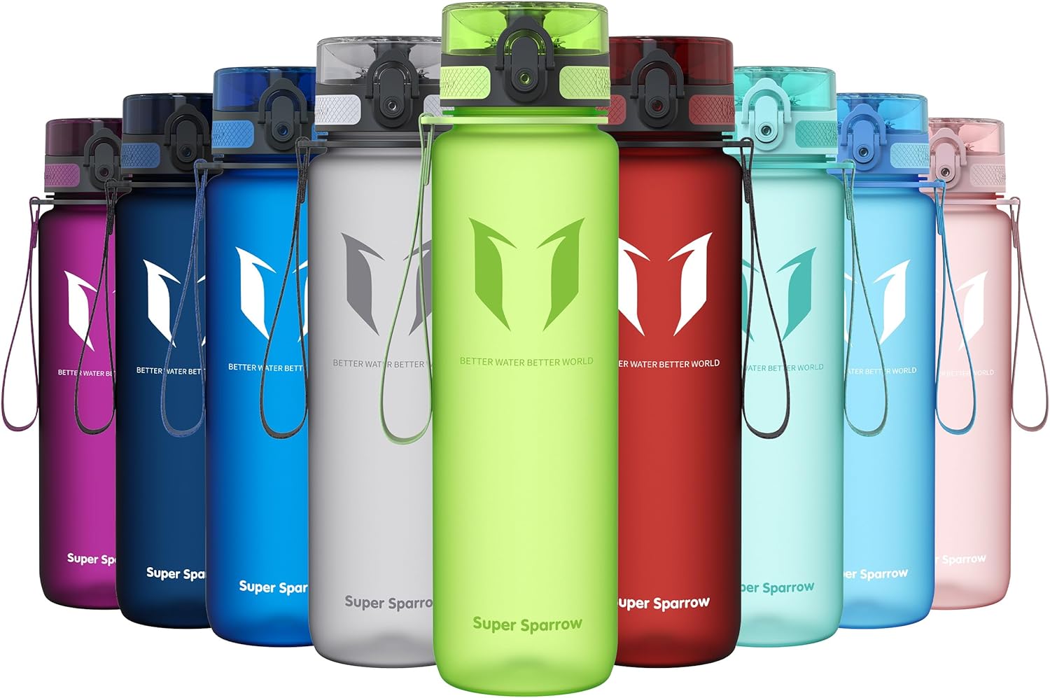 Super Sparrow Waterfles Sport 750ml – BPA-vrije Tritan Drinkfles, Lekvrij & Morsvrij – Lichtgewicht Herbruikbare Sportfles voor Fitness, Gym, Fietsen en Outdoor