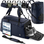 Sporttas Gymbag Reistas 40L / 60L | Trainingstas met Rugzak-Functie Schoenencompartiment Vak voor natte Kleding | Sportrugzak Fitness Tas Weekender Zwemtas Duffelbag Sportzak Fitnesszak Sportbag Heren