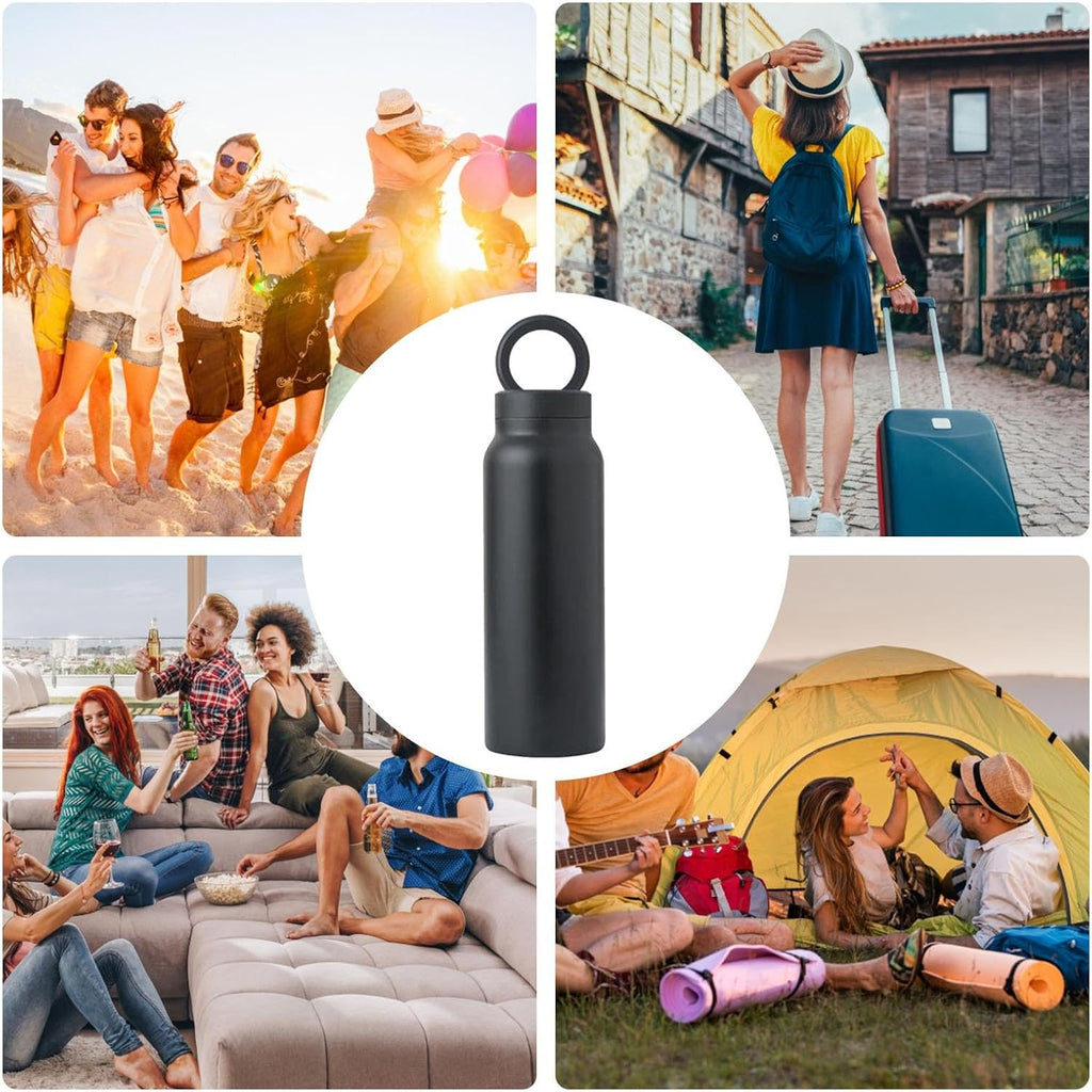 Vacuüm geïsoleerde magnetische waterfles - 24oz Gym & Sport Fles met telefoonhouder | Lekvrije magnetische fles voor buiten rijden, auto en sportschool