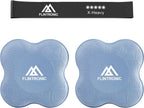 Flintronic Yoga-kniebeschermer, set van 2 antislip, yogamat, yoga-steunkussen, sportbalanskussen, comfortabele lichtgewicht ondersteuning voor knieën, handen, polsen en ellebogen - 20 x 20 cm, met