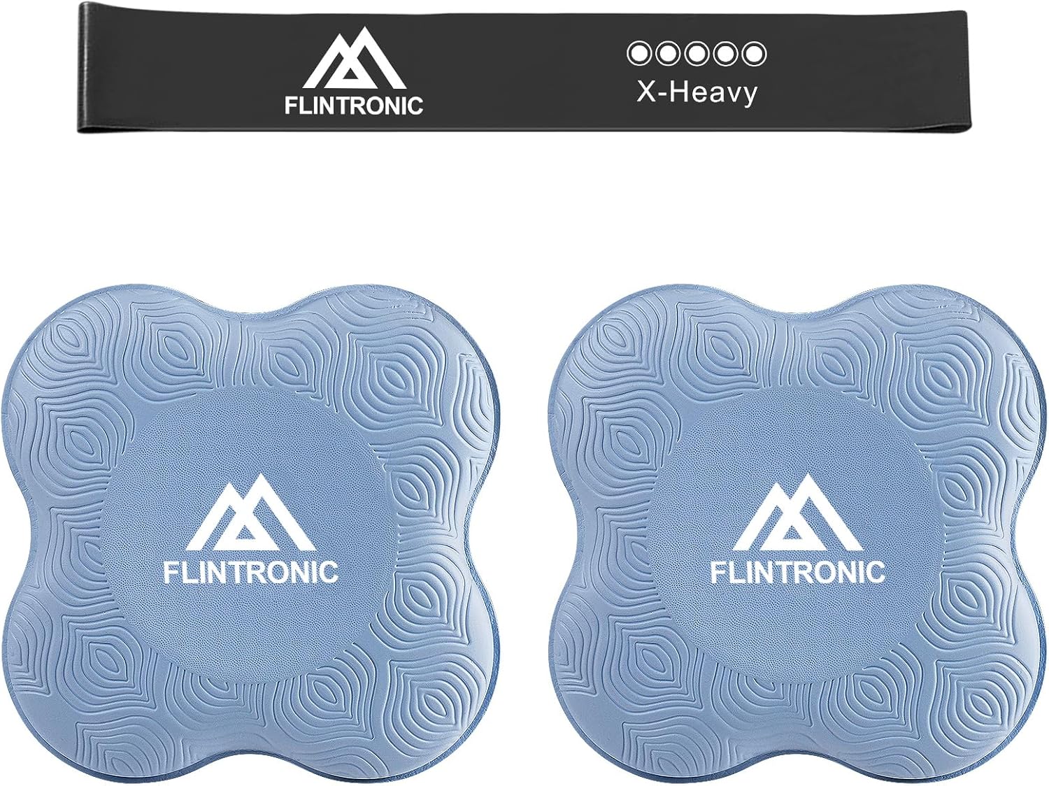 Flintronic Yoga-kniebeschermer, set van 2 antislip, yogamat, yoga-steunkussen, sportbalanskussen, comfortabele lichtgewicht ondersteuning voor knieën, handen, polsen en ellebogen - 20 x 20 cm, met