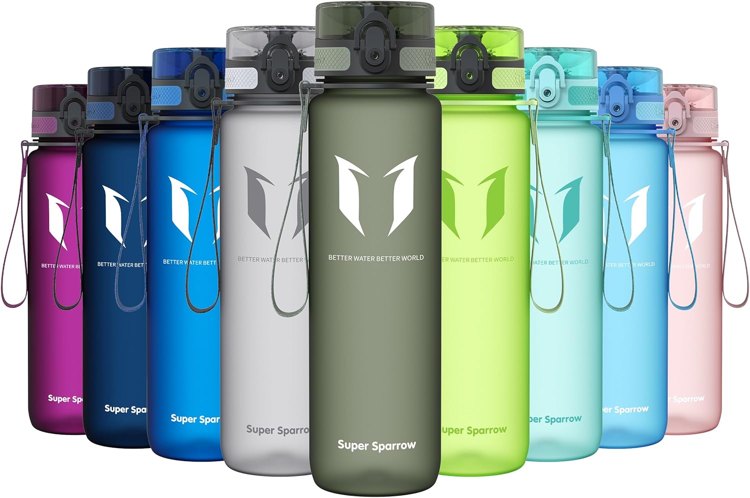 Super Sparrow Waterfles Sport 750ml – BPA-vrije Tritan Drinkfles, Lekvrij & Morsvrij – Lichtgewicht Herbruikbare Sportfles voor Fitness, Gym, Fietsen en Outdoor