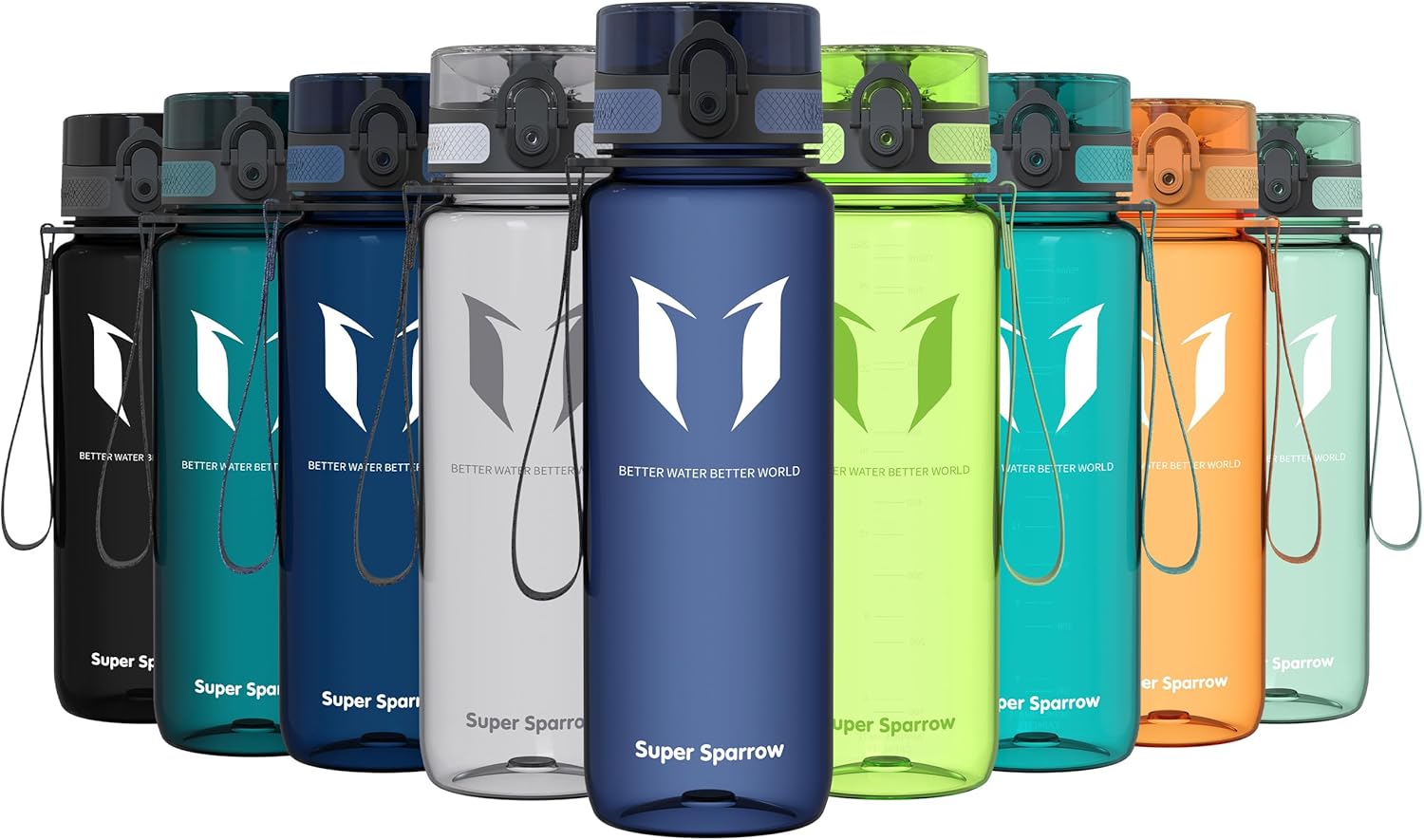 Super Sparrow Waterfles Sport 750ml – BPA-vrije Tritan Drinkfles, Lekvrij & Morsvrij – Lichtgewicht Herbruikbare Sportfles voor Fitness, Gym, Fietsen en Outdoor