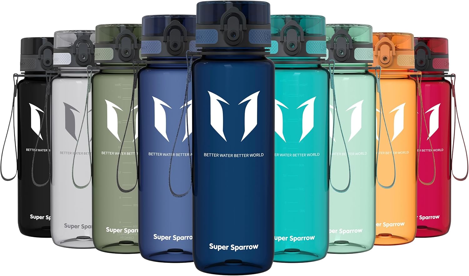 Super Sparrow Waterfles Sport 750ml – BPA-vrije Tritan Drinkfles, Lekvrij & Morsvrij – Lichtgewicht Herbruikbare Sportfles voor Fitness, Gym, Fietsen en Outdoor